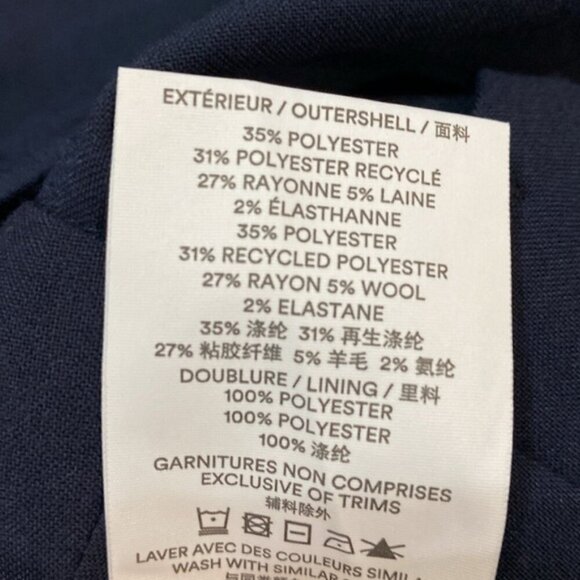 Frank and Oak Jane Navy Blue Straight Leg Pants Size 4 - Picture 12 of 13